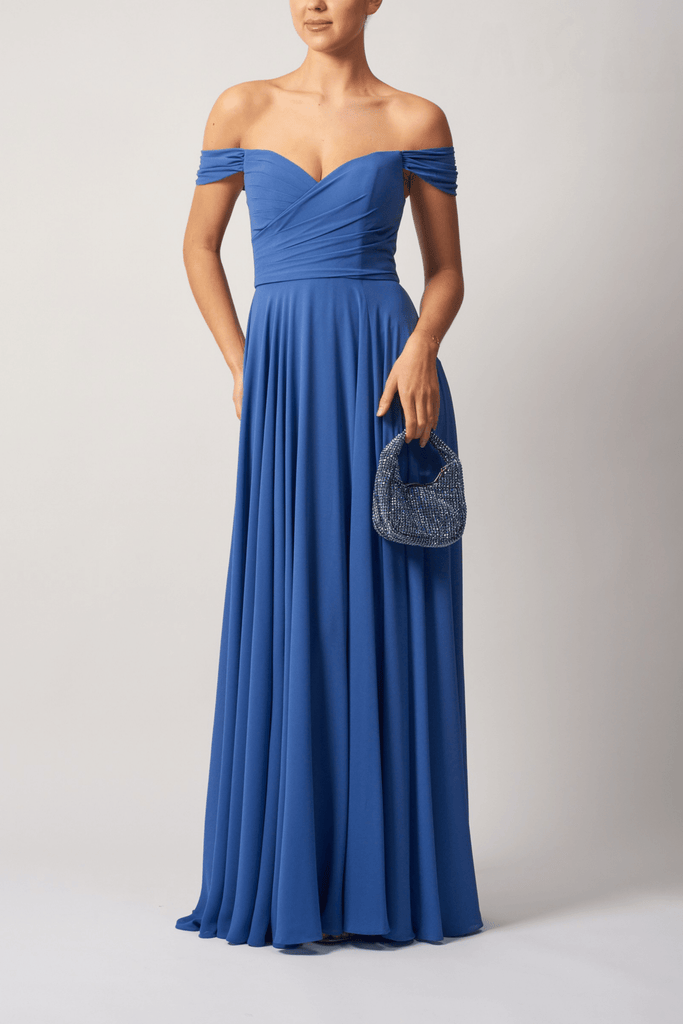 model in mascara london MC29338 dress in chambray
