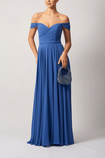 model in mascara london MC29338 dress in chambray
