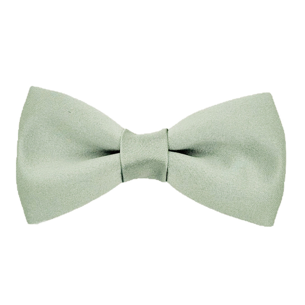 Seagrass green boys bow tie without strap, perfect for page boys. From the Handmade Variety of Boys Bow Ties - Seagrass Wedding Ties.