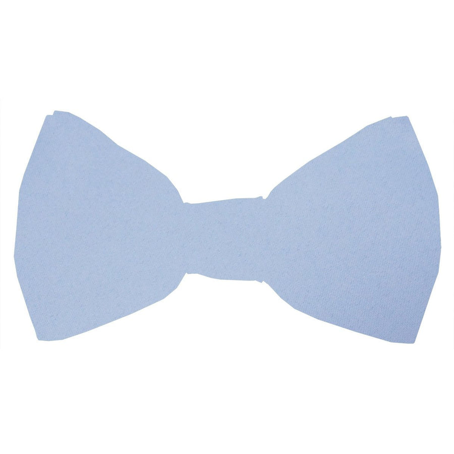 Blue Daisy Bow Ties for boys made from polyester, ideal for weddings. Features a soft pastel blue color suitable for ages 0-12.