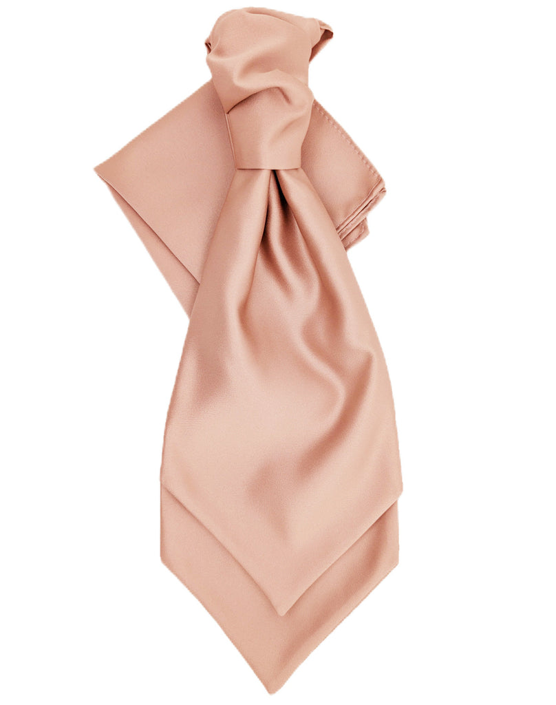 Handmade taupe cravat in a classic wedding style, featuring a smooth satin finish. Elegant neckwear for formal events or ceremonies.