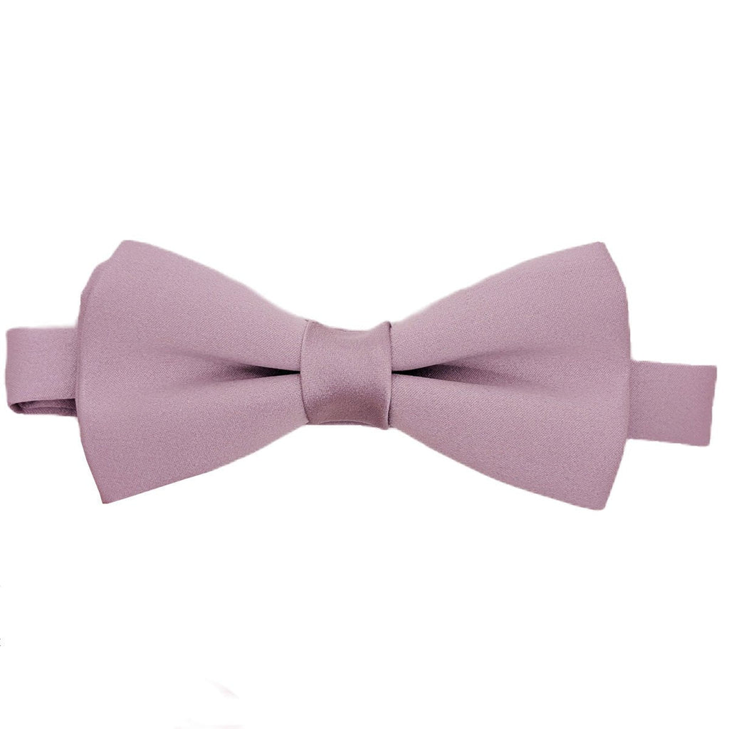 Lavender Frost Bow Tie in pre-tied style, ideal for weddings and formal events. Elegant men's accessory in soft lavender satin finish.