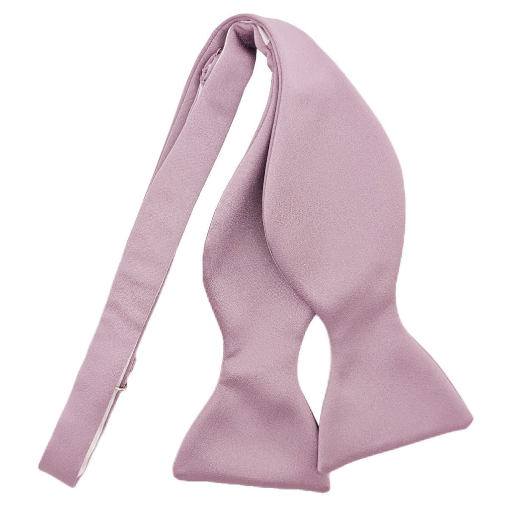 Self-tie Lavender Frost Bow Tie in soft satin fabric, offering a customizable fit for weddings and formal occasions. Classic men's accessory.
