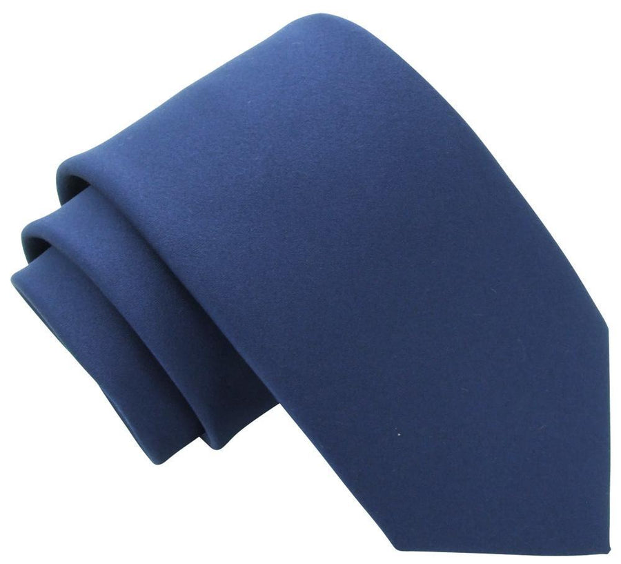 Midnight Boys Ties in deep navy polyester, ideal for ages 5-12. Available in self-tie or elastic styles, dry clean only for lasting wear.