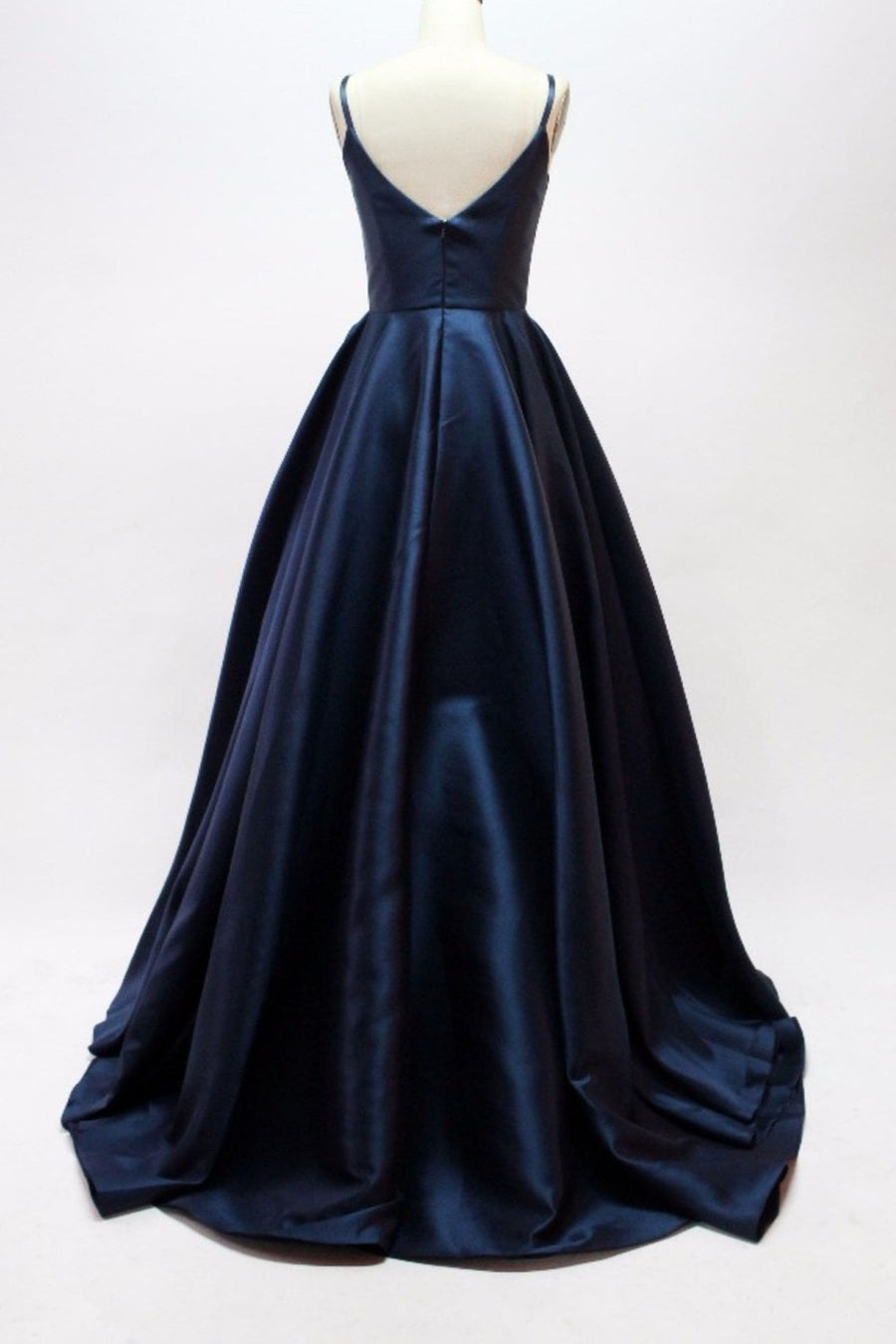 Navy SA005 taffeta full skirted pocket dress - Cargo Clothing