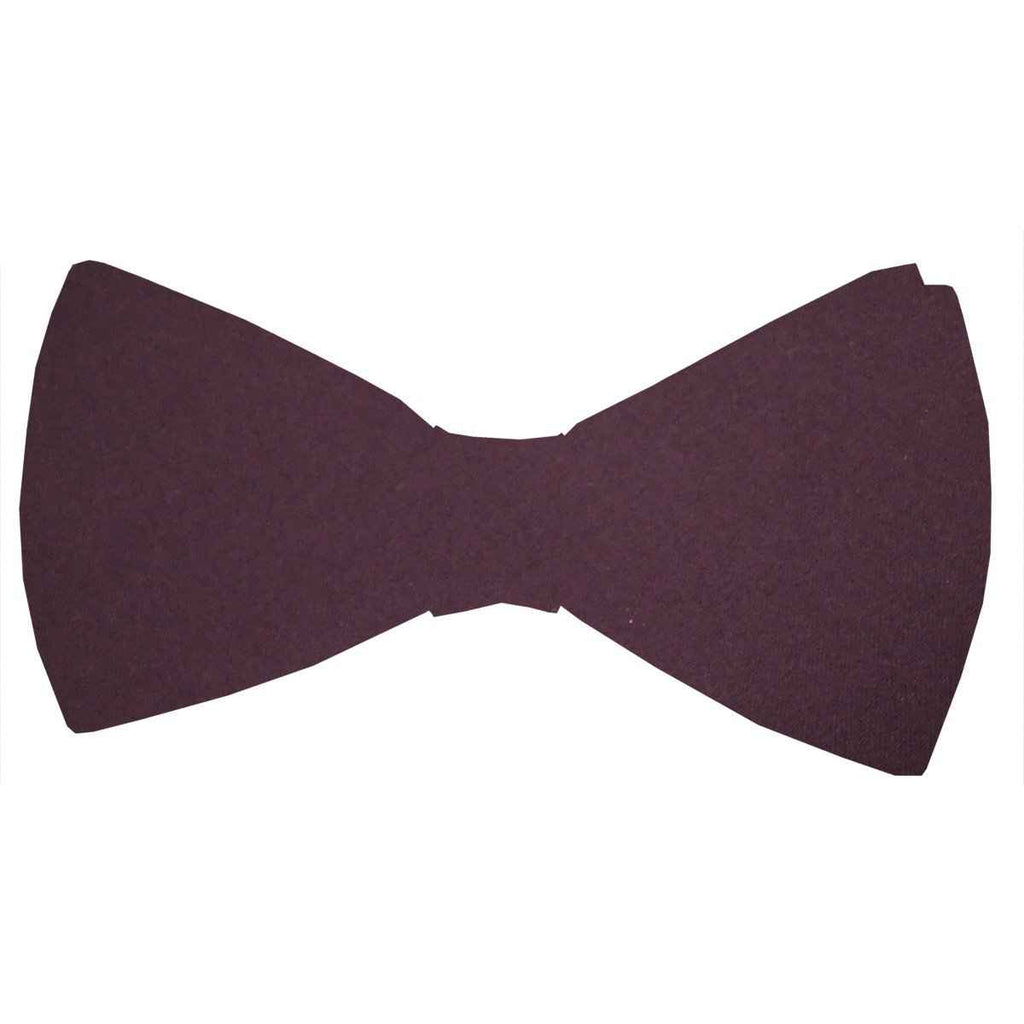 Plum Bow Tie - Wedding & Style | Handmade Men's Accessory in deep plum color, ideal for groomsmen or formal events, available in self-tie or pre-tied.