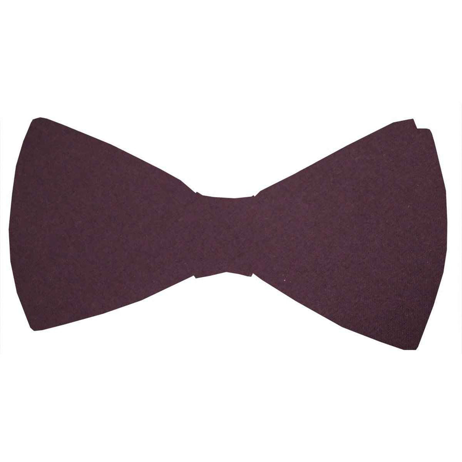 Plum Bow Tie - Wedding & Style | Handmade Men's Accessory in deep plum color, ideal for groomsmen or formal events, available in self-tie or pre-tied.