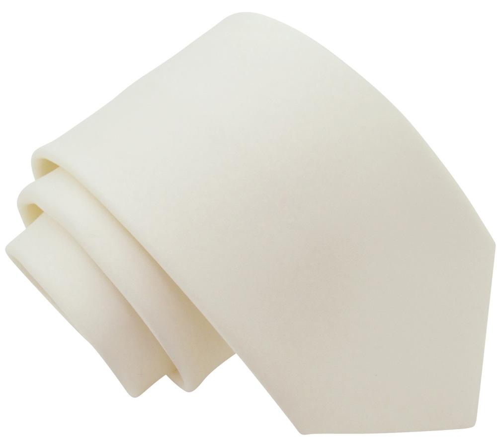 Snowdrop Ivory Wedding Tie - Perfect Bridal Accessory, featuring a smooth satin finish ideal for groomsmen or formal wedding attire.
