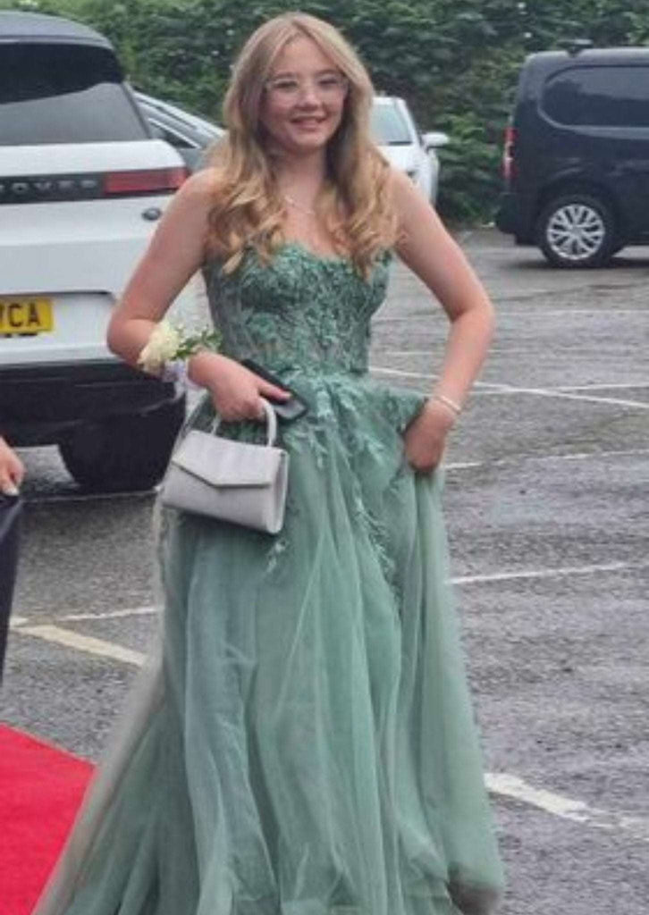 Sage Green YLONA Corset Top Tulle Dress - Cargo Clothing