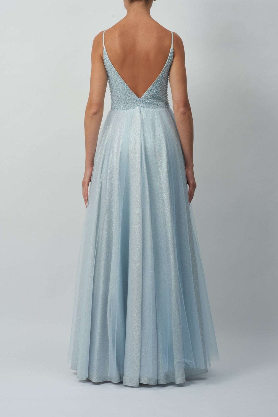 Baby Blue MC120130 Sparkle Tulle Prom Dress - Cargo Clothing