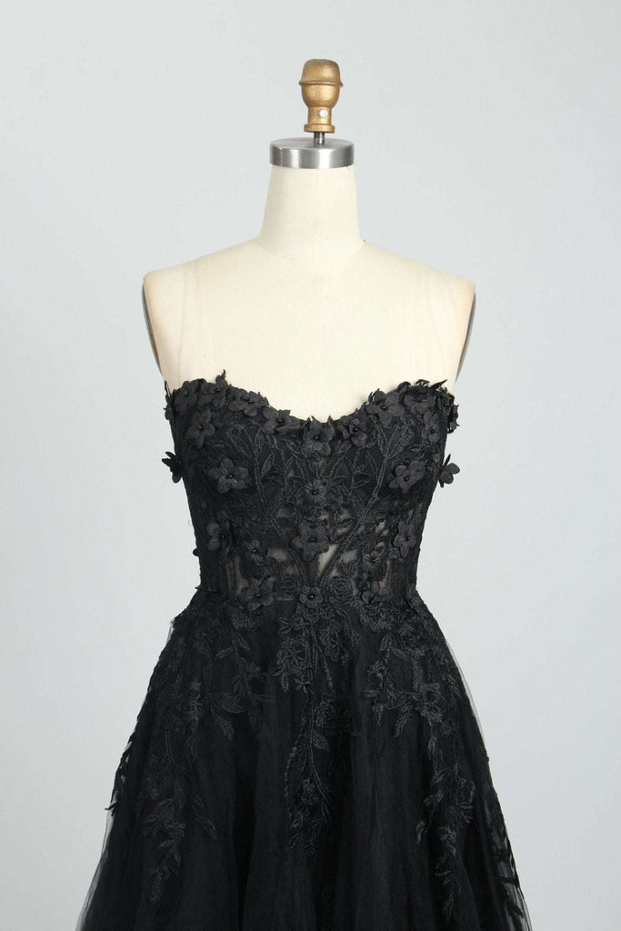 Black Corset dress close up