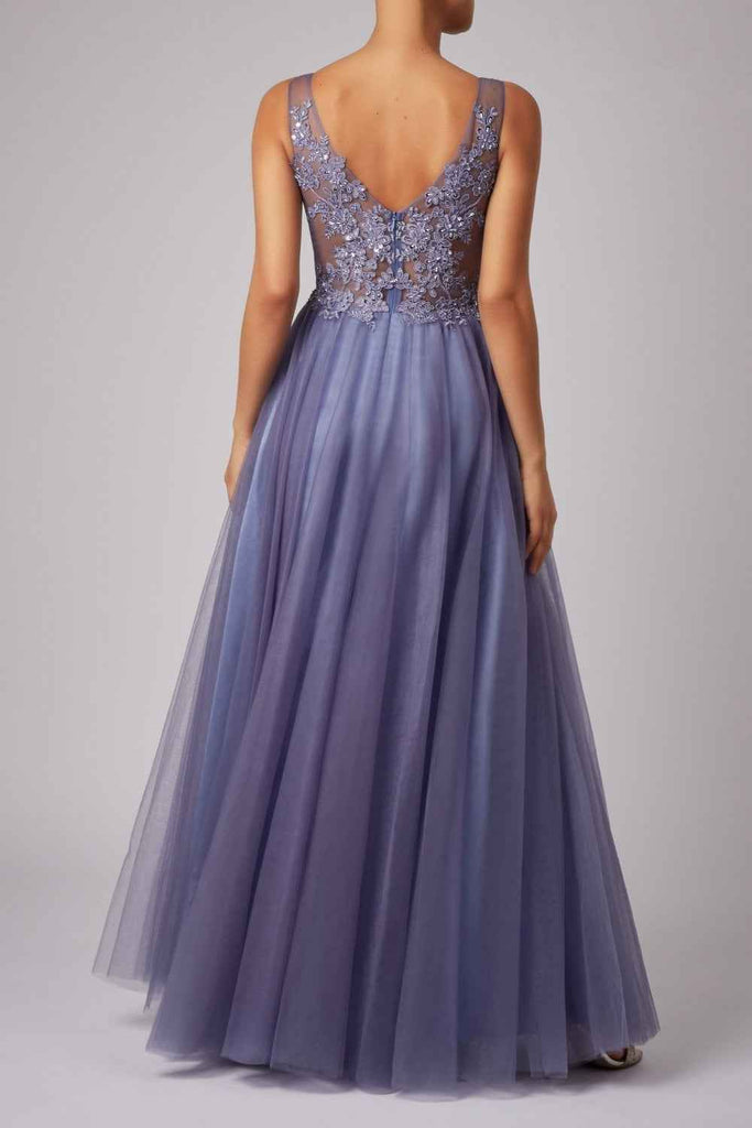 Coral MC186051 Embroidered Lace Prom dress - Cargo Clothing