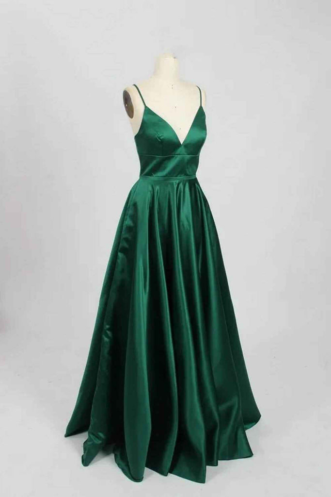 Green AVA 32636 Full skirted open back dress - Cargo Clothing