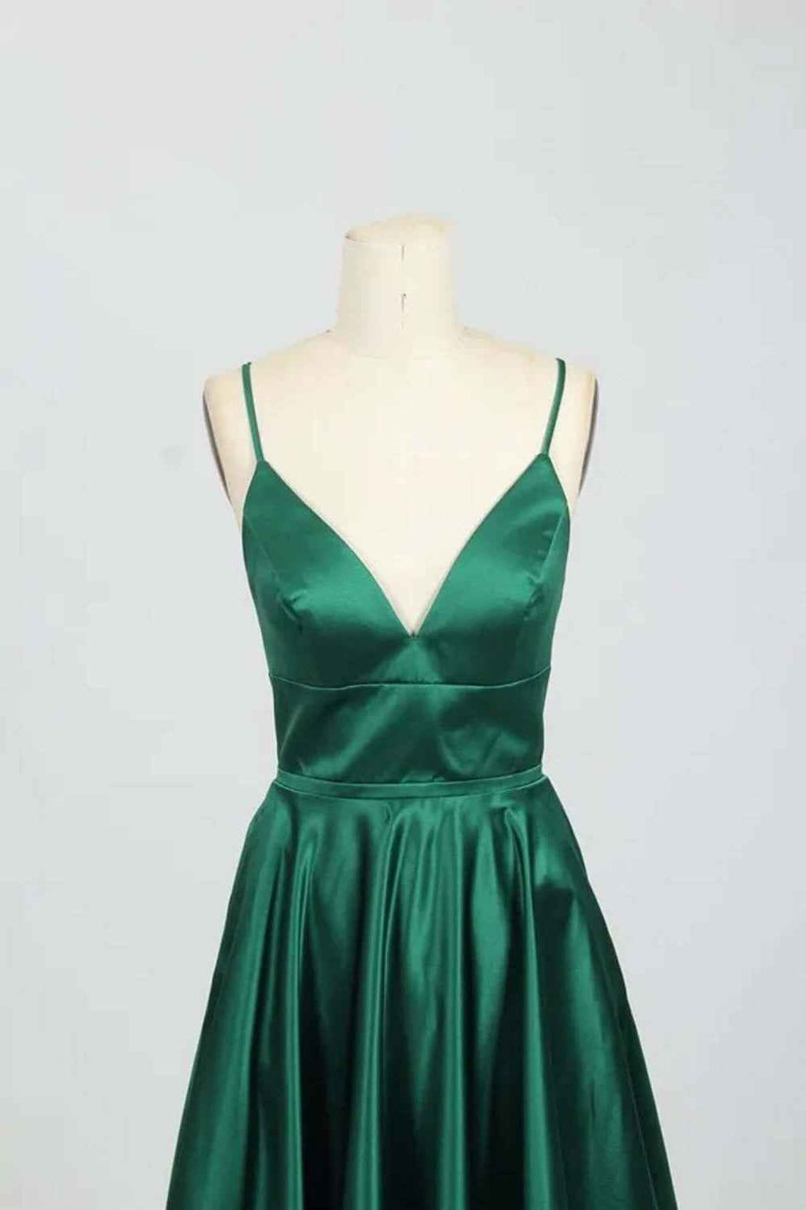 Green AVA 32636 Full skirted open back dress - Cargo Clothing