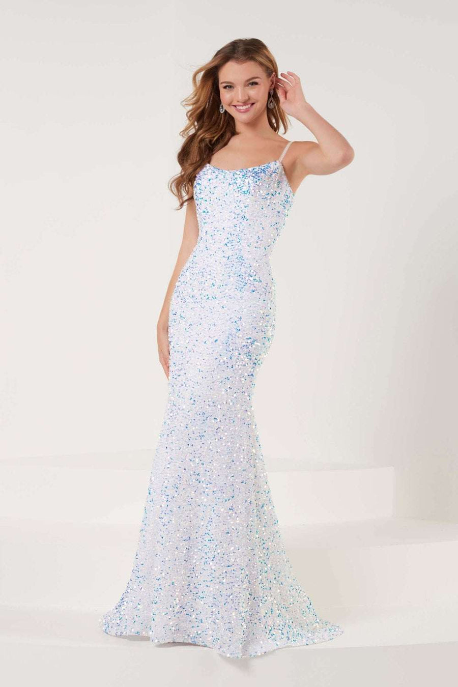 Ivory 12856 Sequinned Slim Fitting dress - Cargo Clothing