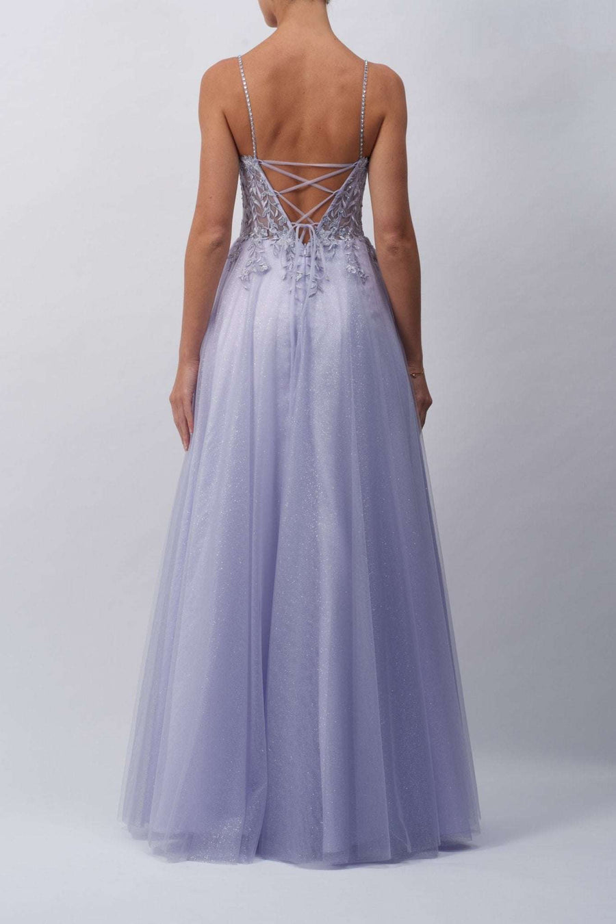 Lavender MC119511 Tulle Glitter Ballgown - Cargo Clothing
