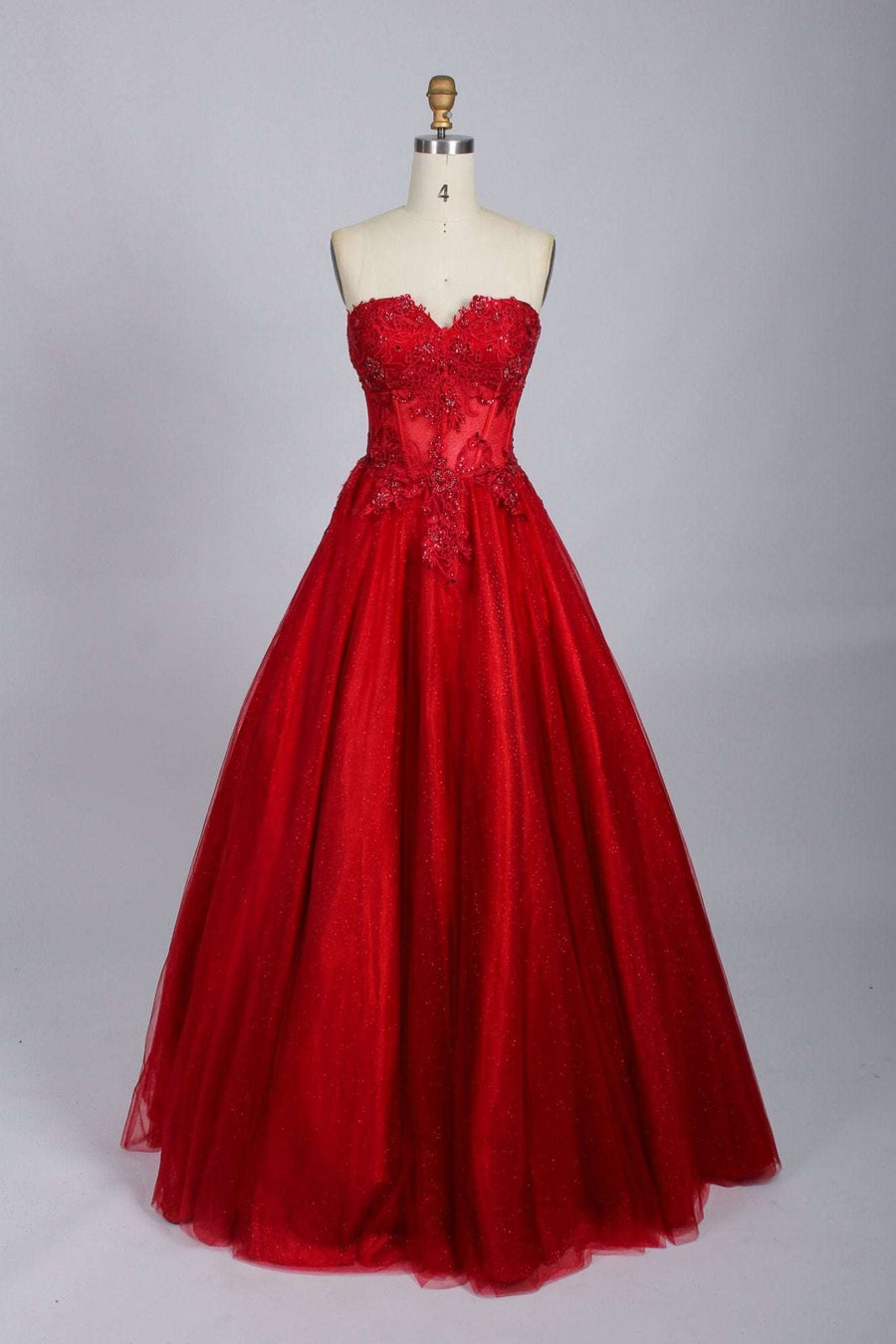 Wine sweetheart corset dress