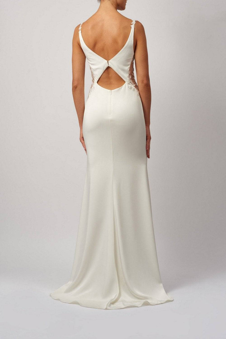 Mascara MC181425 Ivory White Lace Cut Through Gown - Cargo Clothing