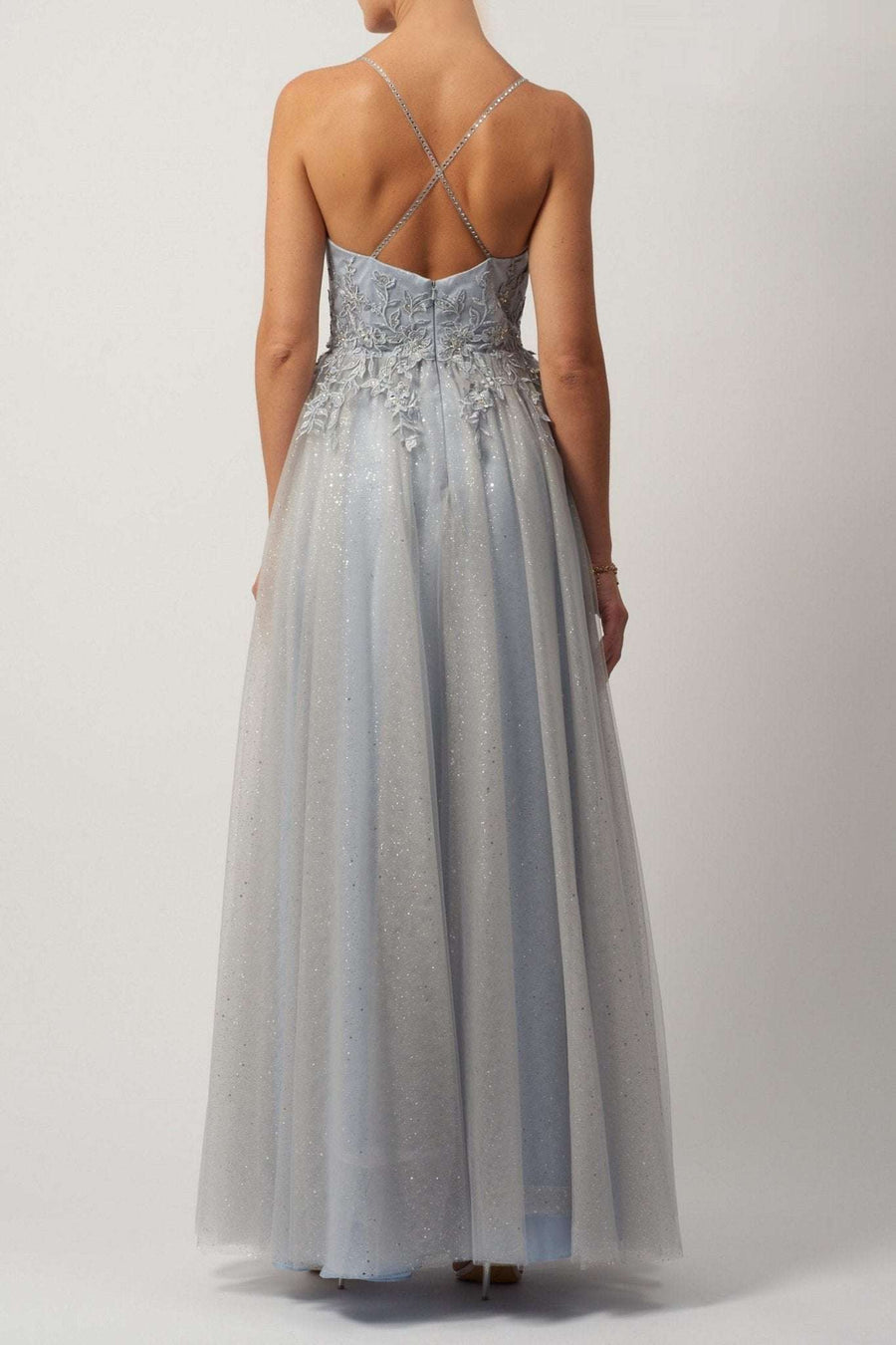 Misty Blue MC110119 Glitter Tulle Dress - Cargo Clothing