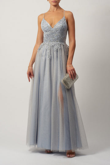 Misty Blue MC110119 Glitter Tulle Dress - Cargo Clothing