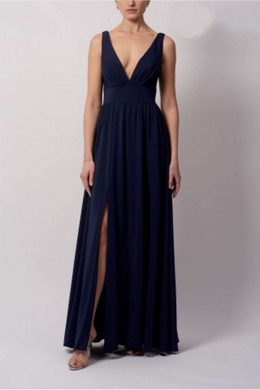 NAVY MC191020 Satin Band Ball Gown - Cargo Clothing