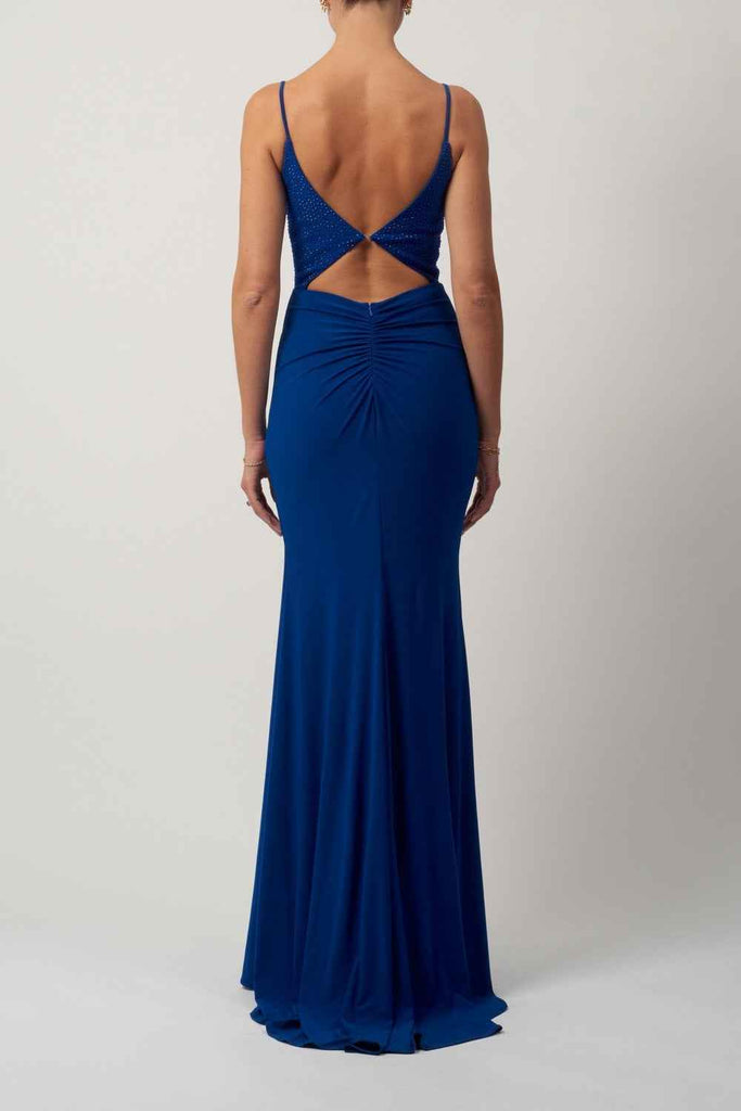 Red MC182053 Rouched Glitter Cut-out Dress - Cargo Clothing