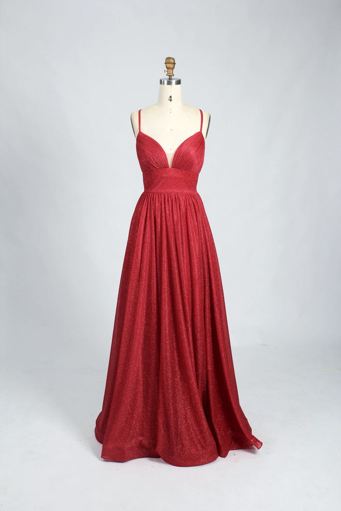 Red SABRINA Sweetheart Full Skirt Glitter Dress - Cargo Clothing