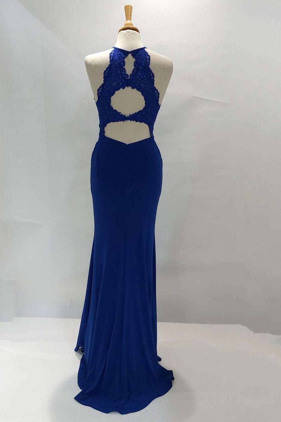 Royal Blue MC112933 Cut Out Back Maxi Dress - Cargo Clothing