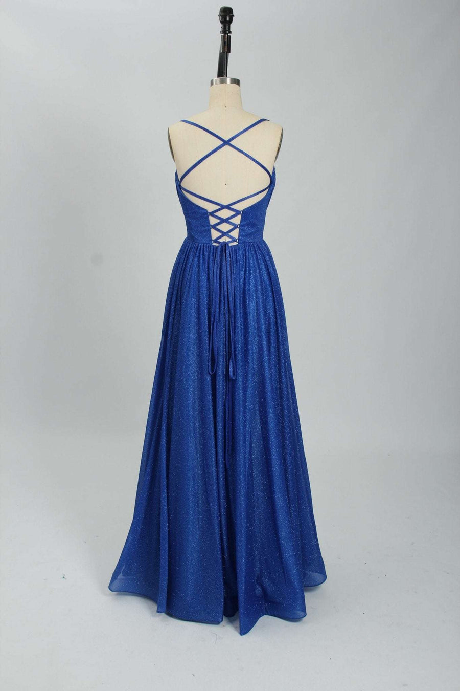 Royal Blue SABRINA Sweetheart Full Skirt Glitter Dress - Cargo Clothing