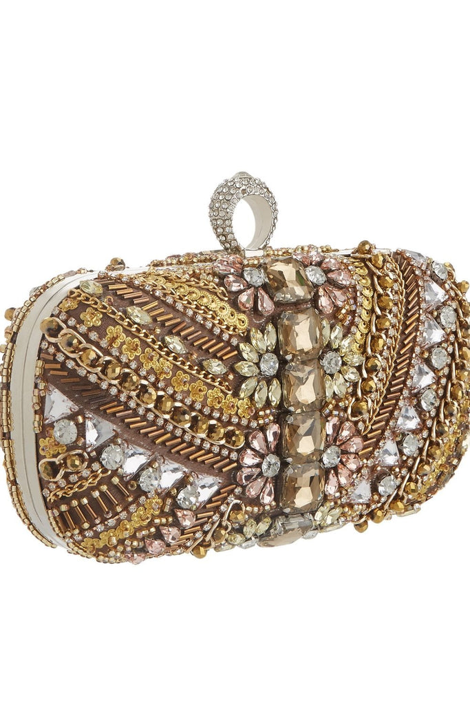 Stone CB950 Heavy beads evening clutch bag - Cargo Clothing