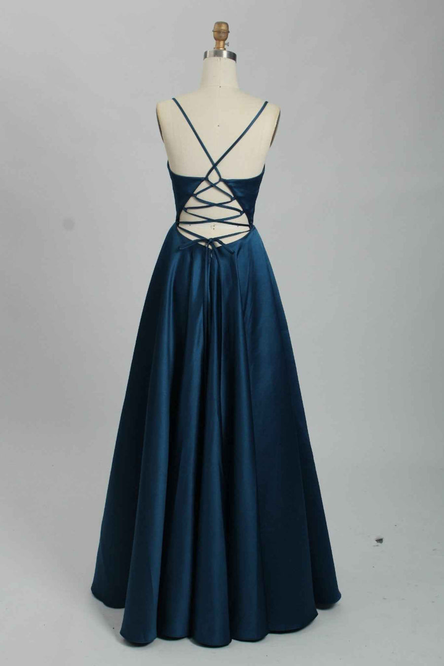 Teal AVA Full skirted open back dress - Cargo Clothing